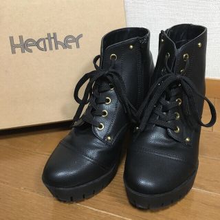 ヘザー(heather)のHeather レースアップブーツ(ブーティ)