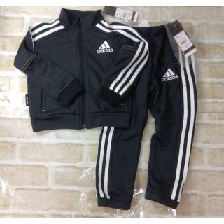 アディダス(adidas)の【新品】adidas　ジャージ上下　100　黒×白　★02YE0915431(その他)