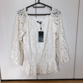 セシルマクビー(CECIL McBEE)の★新品★セシル★ボリュームスリーブ2wayレースプルオーバー(カットソー(長袖/七分))