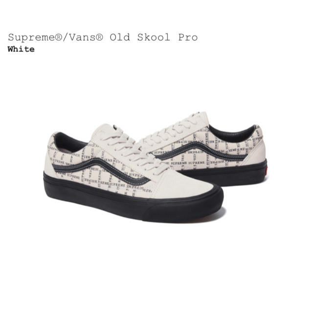 27.5 Supreme Vans Old Skool Pro オールドスクール