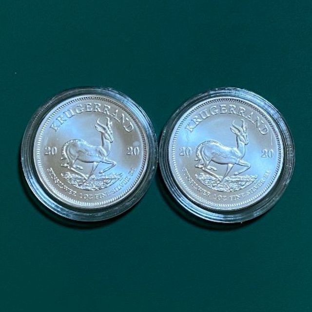1オンス　クルーガーランド銀貨2枚セット(2020年)