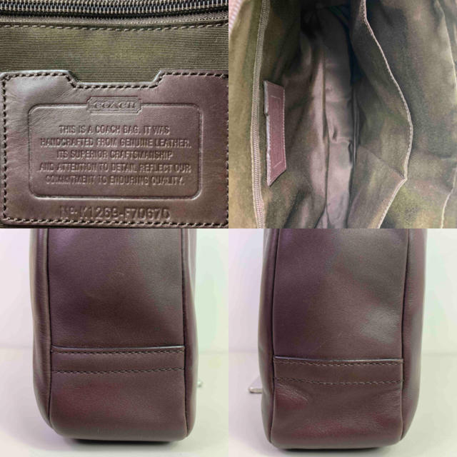 格安 コーチ COACH 2way レザー ビジネス トート バッグ メンテ済み