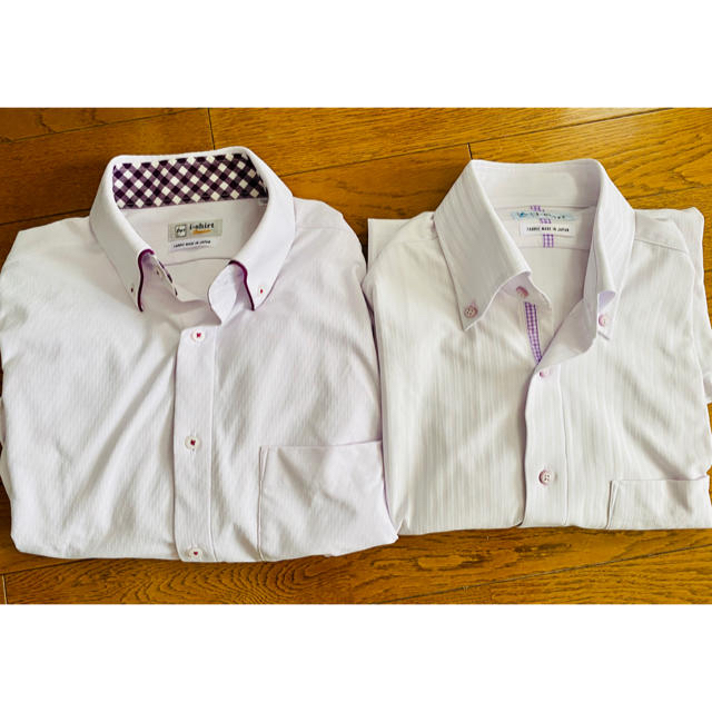 薄いピンク色系　Mはるやま アイシャツ ノーアイロン 長袖2枚セット メンズのトップス(シャツ)の商品写真