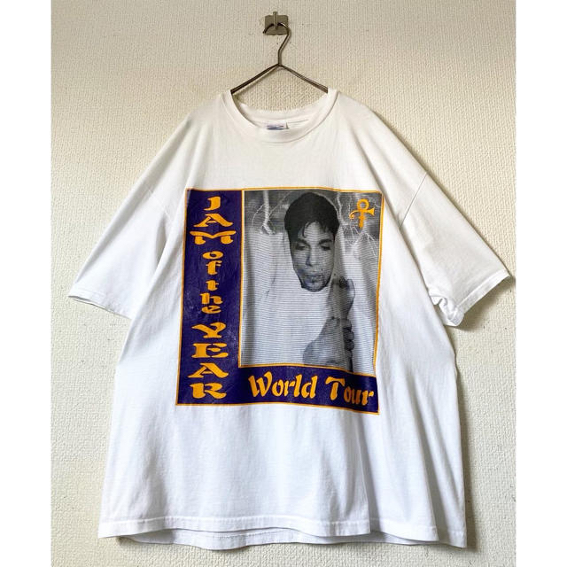 Tシャツ/カットソー(半袖/袖なし)超希少 コレクター vintage prince 90s 白 ツアー Tシャツ
