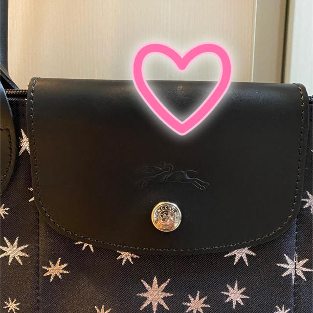 LONGCHAMP(ロンシャン)の♡新品未使用♡Longchamp肩がけトートS 限定星柄ネイビー レディースのバッグ(トートバッグ)の商品写真