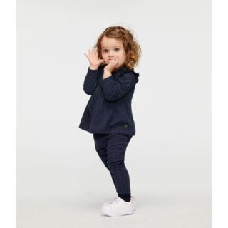 プチバトー(PETIT BATEAU)の美品　プチバトー上下セット36m(パンツ/スパッツ)