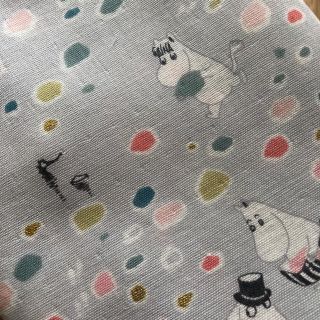 MOOMIN RIKA KAWATO 水辺のたからもの　Wガーゼ　55×50(生地/糸)