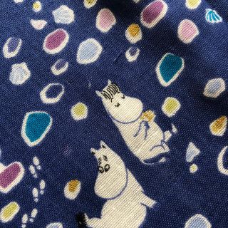 MOOMIN RIKA KAWATO 水辺のたからもの　Wガーゼ　55×50(生地/糸)