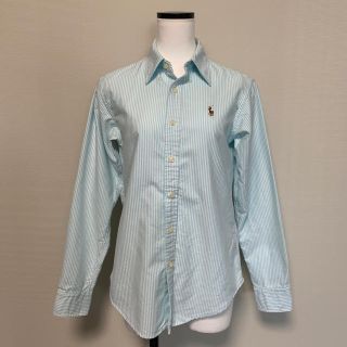 ラルフローレン(Ralph Lauren)のRALPH LAUREN ストライプ  水色 シャツ ボタンダウン(シャツ/ブラウス(長袖/七分))