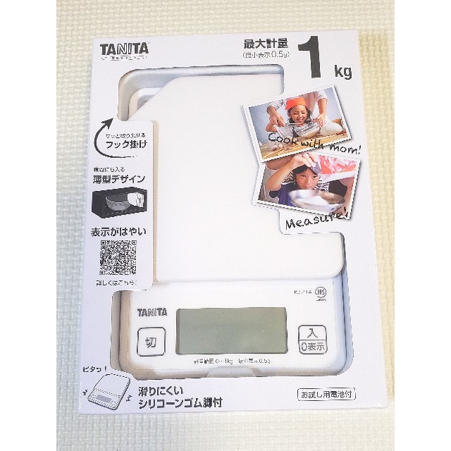 TANITA(タニタ)の新品 未使用 タニタ デジタルクッキングスケール KJ-114 ホワイト(白) インテリア/住まい/日用品のキッチン/食器(調理道具/製菓道具)の商品写真