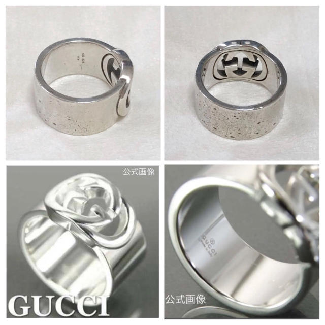 Gucci(グッチ)のGUCCI シルバーリング 男女兼用 ／内径 約17mm ／小傷有り格安 メンズのアクセサリー(リング(指輪))の商品写真