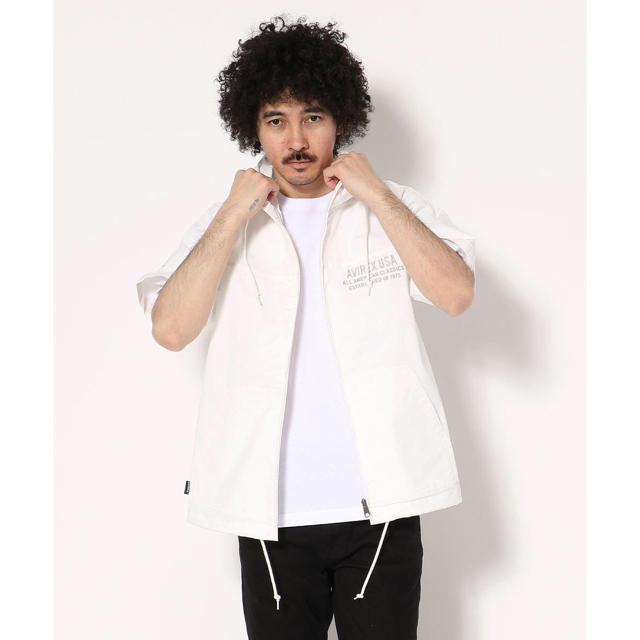 AVIREX(アヴィレックス)の完売品　AVIREX アヴィレックス　フーディ　ジップアップ ビッグロゴ シャツ メンズのトップス(Tシャツ/カットソー(半袖/袖なし))の商品写真