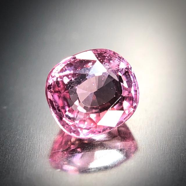 繊細にきらめく”睡蓮色” 0.89ct 天然 パパラチァサファイア レディースのアクセサリー(リング(指輪))の商品写真