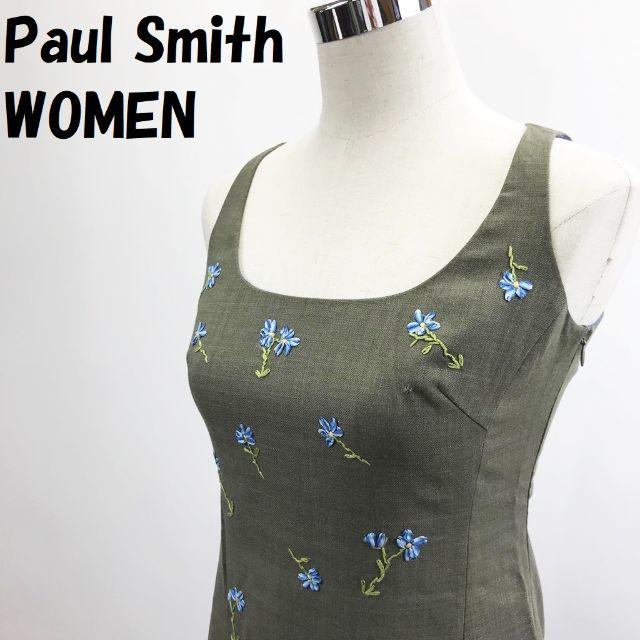 Paul Smith(ポールスミス)の【人気】ポールスミス ウィメン ノースリーブ ワンピース Wスリット 刺繍 40 レディースのワンピース(ロングワンピース/マキシワンピース)の商品写真