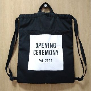 オープニングセレモニー(OPENING CEREMONY)のオープニングセレモニー　リュック　バックパック　黒　　ブラック(リュック/バックパック)