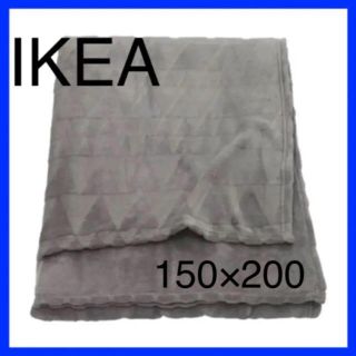 イケア(IKEA)のIKEA HARKÅL HARKAL ハルコール 毛布 グレー  (毛布)