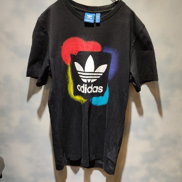 adidas(アディダス)のadidas  Tシャツ　90sブラック　トレフォイルロゴデザイン メンズのトップス(Tシャツ/カットソー(半袖/袖なし))の商品写真