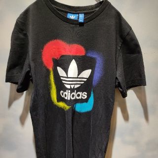 アディダス(adidas)のadidas  Tシャツ　90sブラック　トレフォイルロゴデザイン(Tシャツ/カットソー(半袖/袖なし))