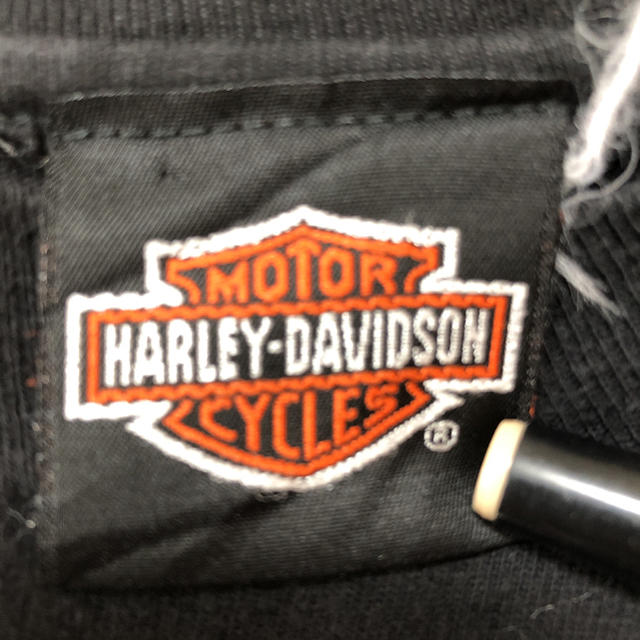 Harley Davidson(ハーレーダビッドソン)の【古着】ハーレーダビッドソン ビッグロゴ ロンT ブラック L メンズのトップス(Tシャツ/カットソー(七分/長袖))の商品写真