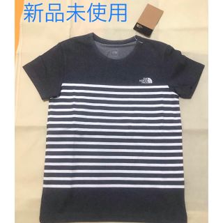 ザノースフェイス(THE NORTH FACE)のノースフェイス ボーダーTシャツ S ミックスチャコール(Tシャツ(半袖/袖なし))