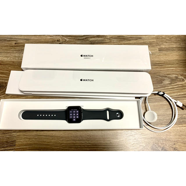 Apple Watch series 3 38mm スペースグレイ時計