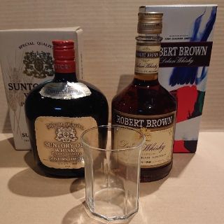 キリン(キリン)のグラス付きロバート ブラウン &  SUNTORY オールド    特級セット(ウイスキー)