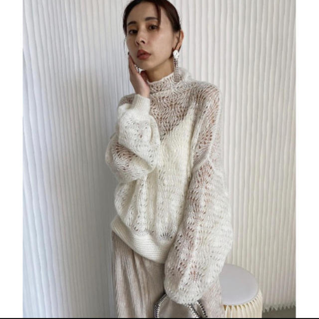 Ameri（アメリ）の「MOHAIR LACY KNIT（ニット/セーター）」 - WEAR