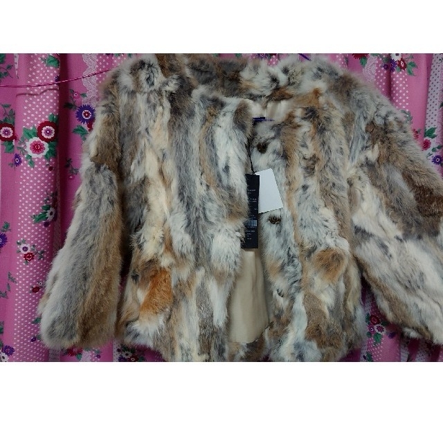 AZUL by moussy(アズールバイマウジー)のAZUL ラビットファー ジャケット 未使用タグ付き レディースのジャケット/アウター(毛皮/ファーコート)の商品写真