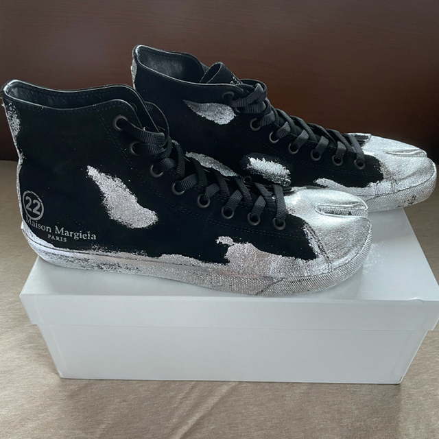 HOT新品 Maison Martin Margiela - 黒43新品 メゾン マルジェラ メンズ 足袋 ハイカット スニーカー タビの通販