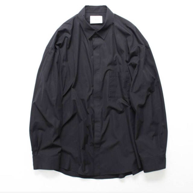 Fly Front Sleeve Oversized Shirt (black) 1