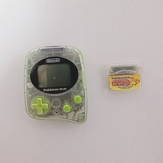 ニンテンドウ(任天堂)のポケモンミニ チコリータグリーン ポケモンパーティーミニ(携帯用ゲーム機本体)