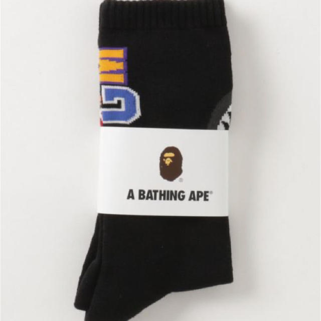 A BATHING APE(アベイシングエイプ)のA BATHING APE アベイシングエイプソックス ブラック　黒色　一足分0 メンズのレッグウェア(ソックス)の商品写真