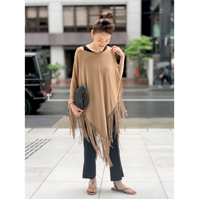 GOOD GRIEF/グッドグリーフ Knit Fringe Poncho