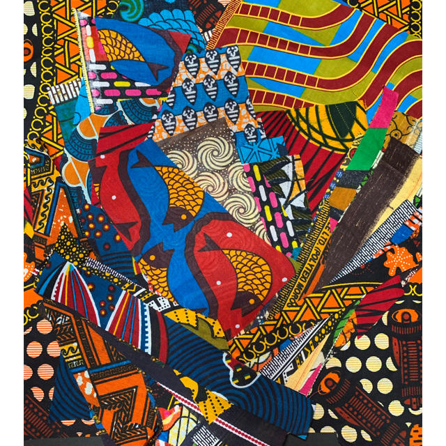 アフリカンプリント　カンガハギレ布 ハンドメイドの素材/材料(生地/糸)の商品写真