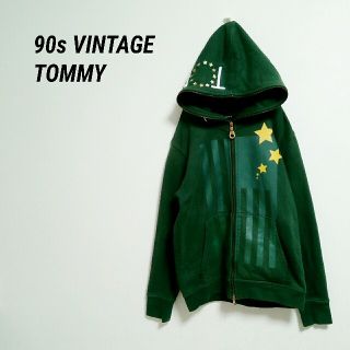 トミー(TOMMY)の90s TOMMY トミー　ジップパーカー　ビッグロゴ　デカロゴ(パーカー)