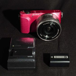 【簡単操作】NEX-3N + SELP1650 ピンク SONY ソニー(ミラーレス一眼)