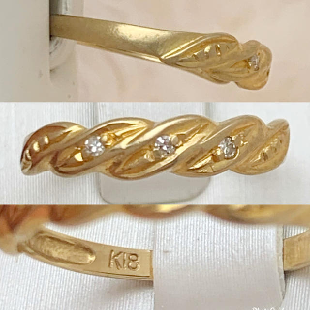 K18 メレダイヤ ピンキーリング☺︎ レディースのアクセサリー(リング(指輪))の商品写真