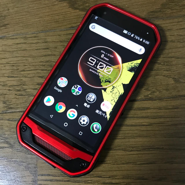 京セラ(キョウセラ)のTORQUE G03 KYV41 レッド　 スマホ/家電/カメラのスマートフォン/携帯電話(スマートフォン本体)の商品写真