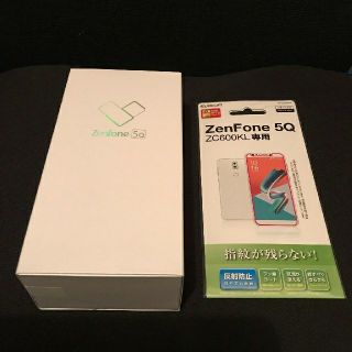 エイスース(ASUS)のASUS ZenFone 5Q ZC600KL レッド + 保護フィルム(スマートフォン本体)