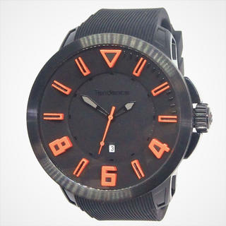テンデンス(Tendence)のテンデンス TT530003 ブラック＆オレンジ 腕時計(腕時計(アナログ))