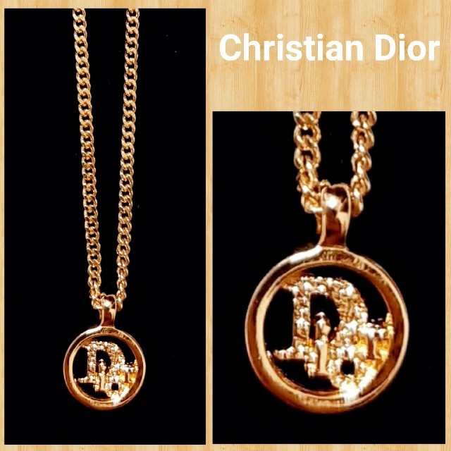 Christian Dior クリスチャンディオール ネックレス ゴールド ロゴ