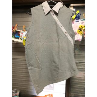 エーティー(A/T)のチャイニーズ風ノースリーブ(Tシャツ(半袖/袖なし))