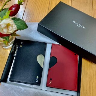 ポールスミス(Paul Smith)の値下★ポールスミスペアトランプ型カードケースパスケース新品2枚セットハートVer(パスケース/IDカードホルダー)