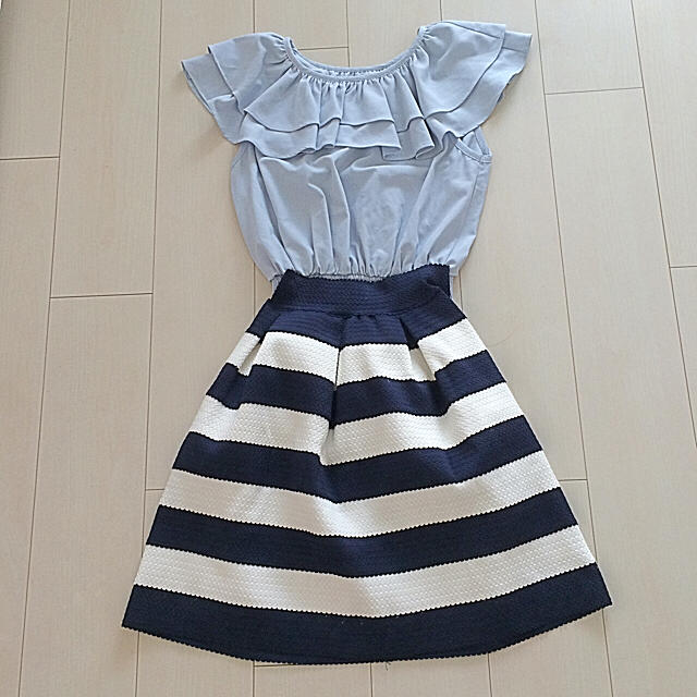 MIIA(ミーア)のMIIA♡ボーダースカート レディースのスカート(ひざ丈スカート)の商品写真