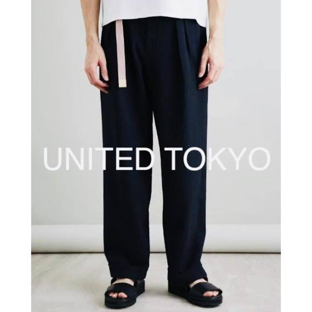 STUDIOUS(ステュディオス)の【めっし様専用】UNITEDTOKYO ワイドスラックス パンツ メンズ  紺 メンズのパンツ(スラックス)の商品写真