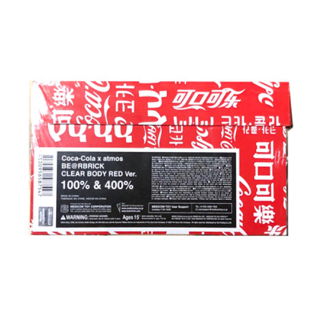 atmos × Coca-Cola Clear Red 400% ベア/未使用