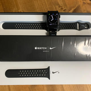 アップルウォッチ(Apple Watch)のApple Watch series3 42mm スペースグレー(腕時計(デジタル))