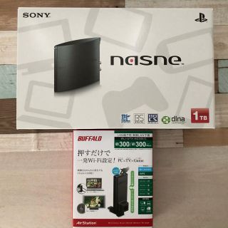 ナスネ(nasne)のnasne1TB＋無線LAN受信アダプタ(その他)