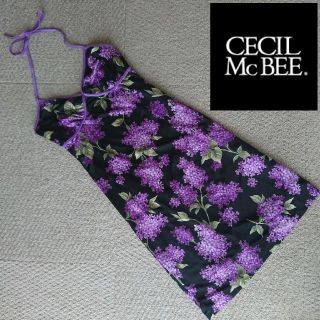 セシルマクビー(CECIL McBEE)のチロリン村様専用CECIL McBEEワンピース 花柄フラワー ホルタートップ(ひざ丈ワンピース)