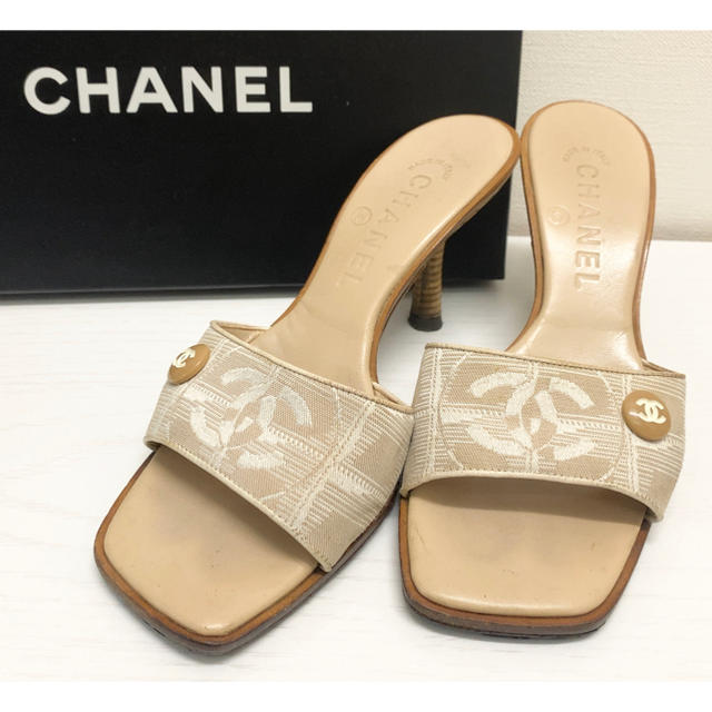 CHANELCHANEL シャネル ココマーク サンダル 35 1/2 ベージュ